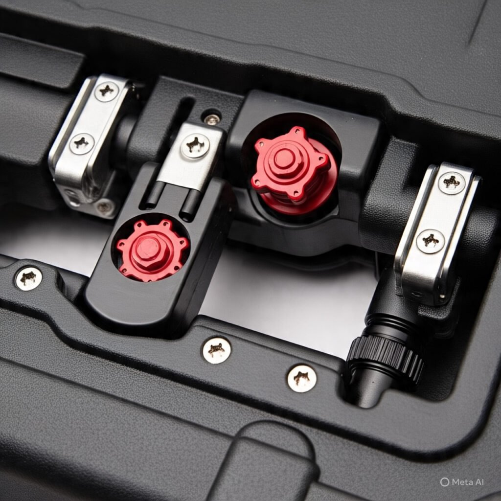Features of a waterproof UTV med kit hard case.