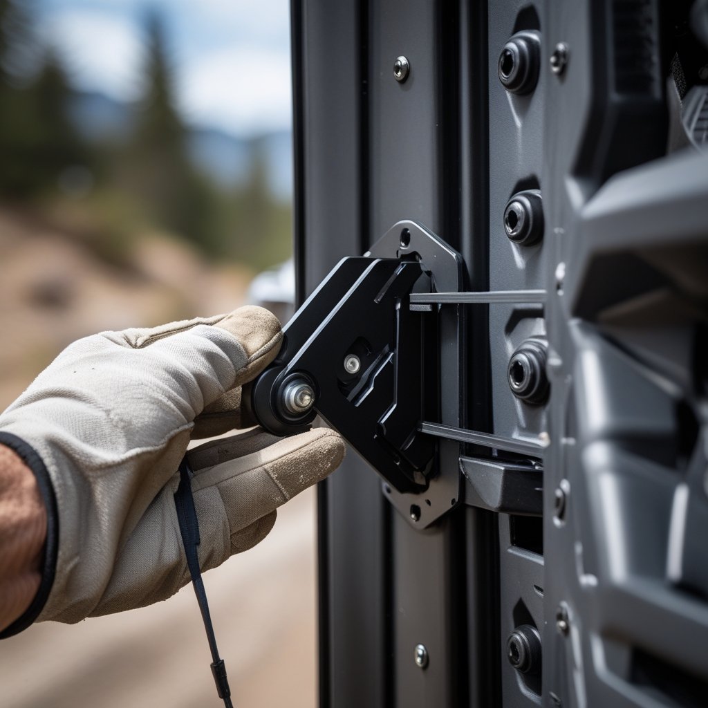 Easy installation of UTV Aero Latch.