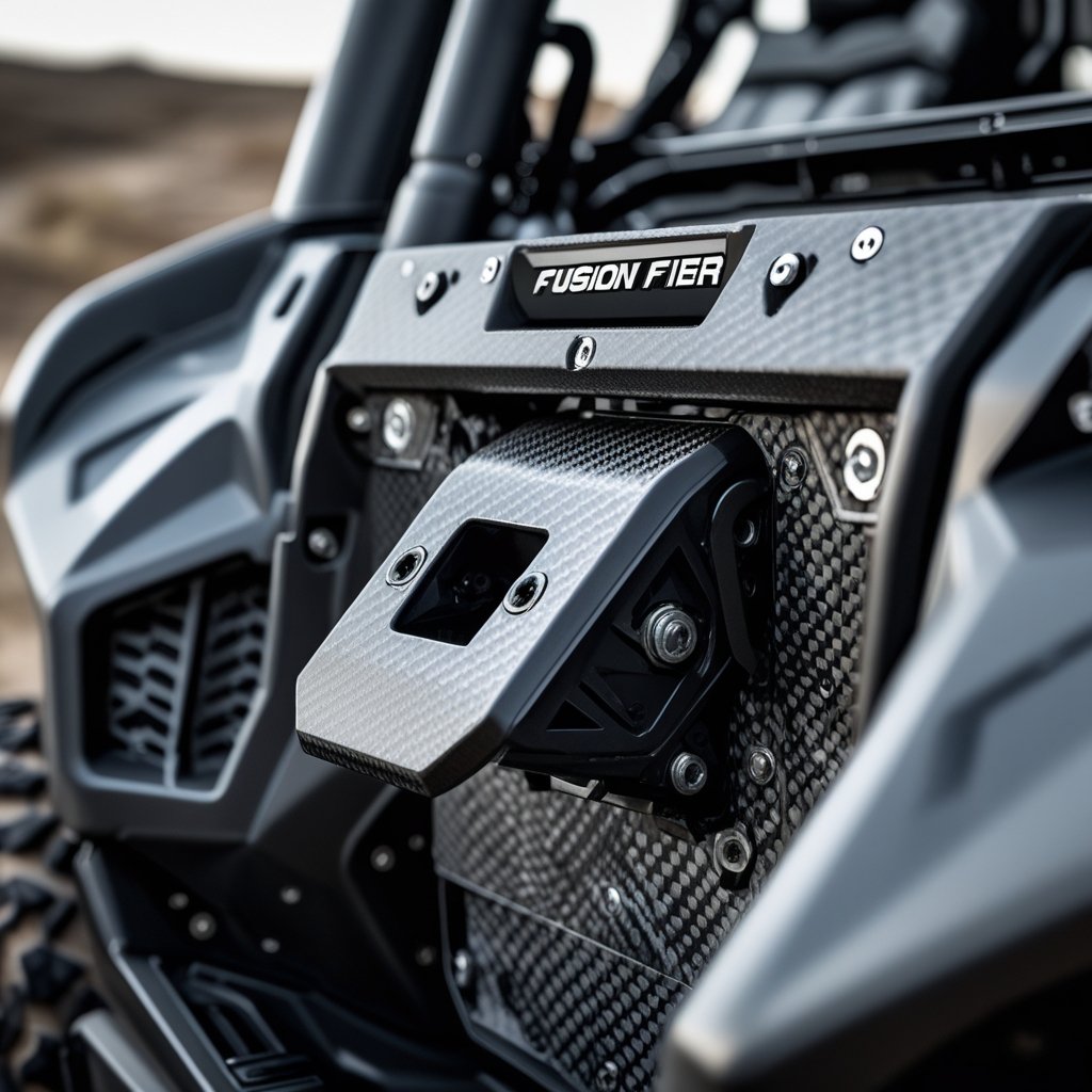 Close-up of Fusion Fiber UTV Aero Latch material.
