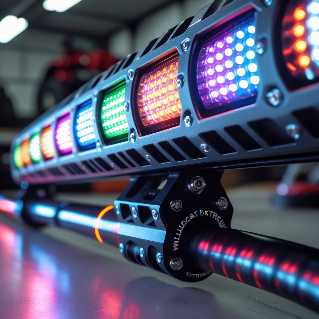 Wildcat Extreme LED Light Whip with vibrant colors.