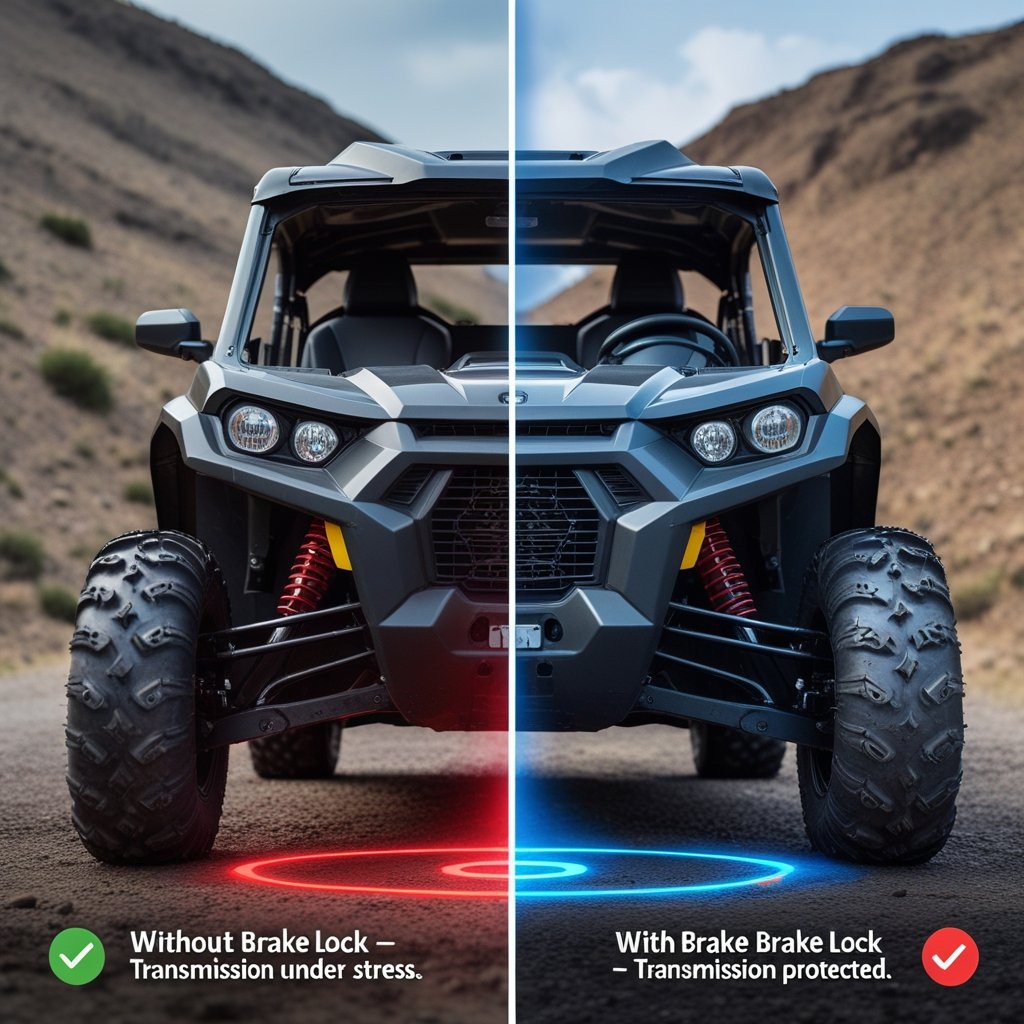 UTV transmission protection with Spring Brake Thingy.