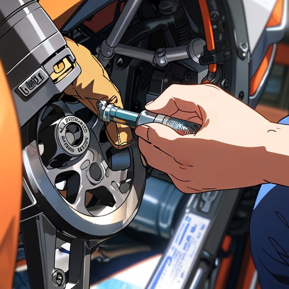 Checking and tightening UTV components.]