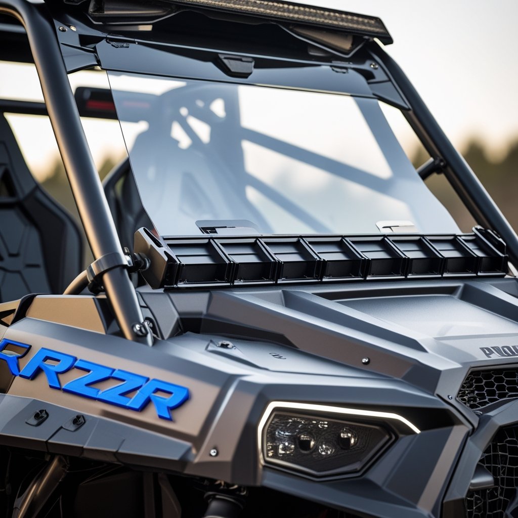 Vented Polaris Turbo R rear windshield.