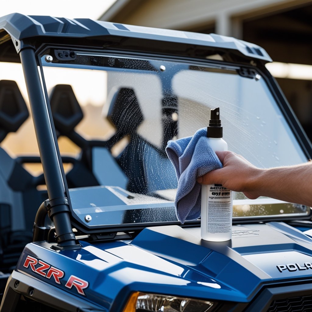 Cleaning Polaris Turbo R rear windshield