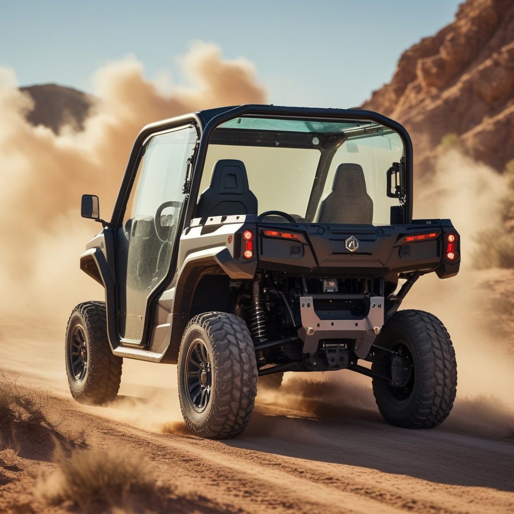 UTV with dust reduction features
