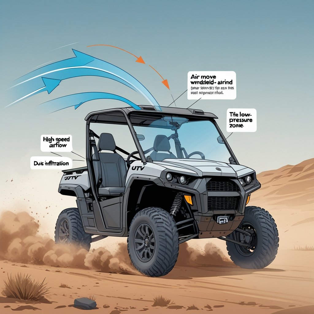 UTV dust swirl diagram