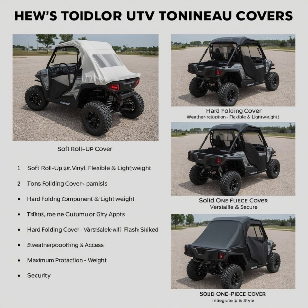 Different types of UTV tonneau covers