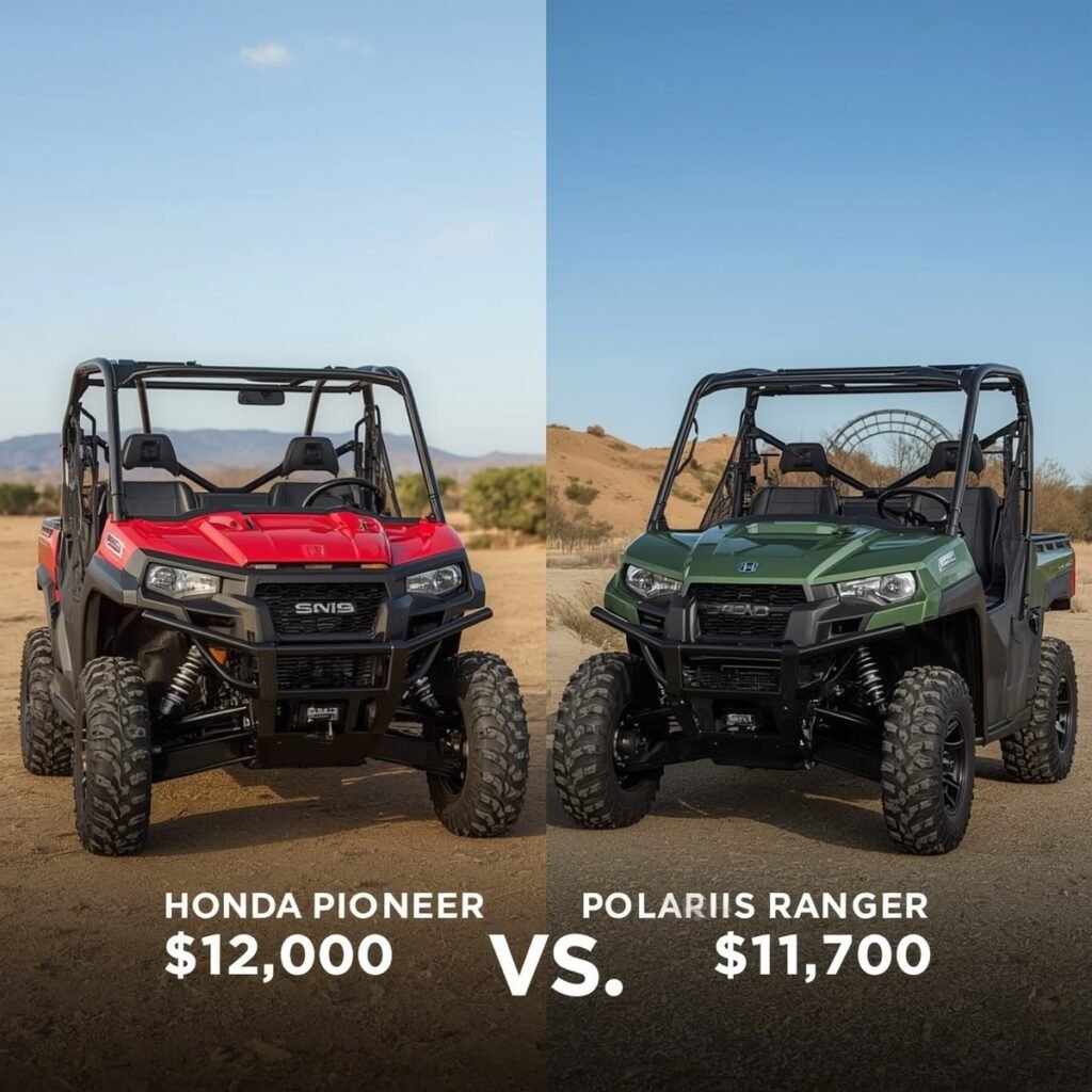Honda Pioneer vs Polaris Ranger initial price comparison.