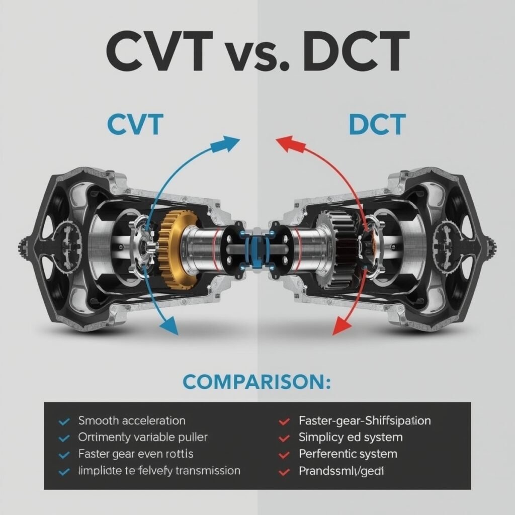 CVT vs DCT transmission comparison for UTVs.