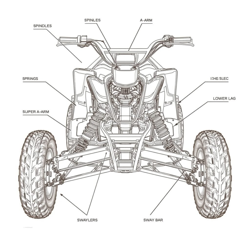 UTV suspension components diagram