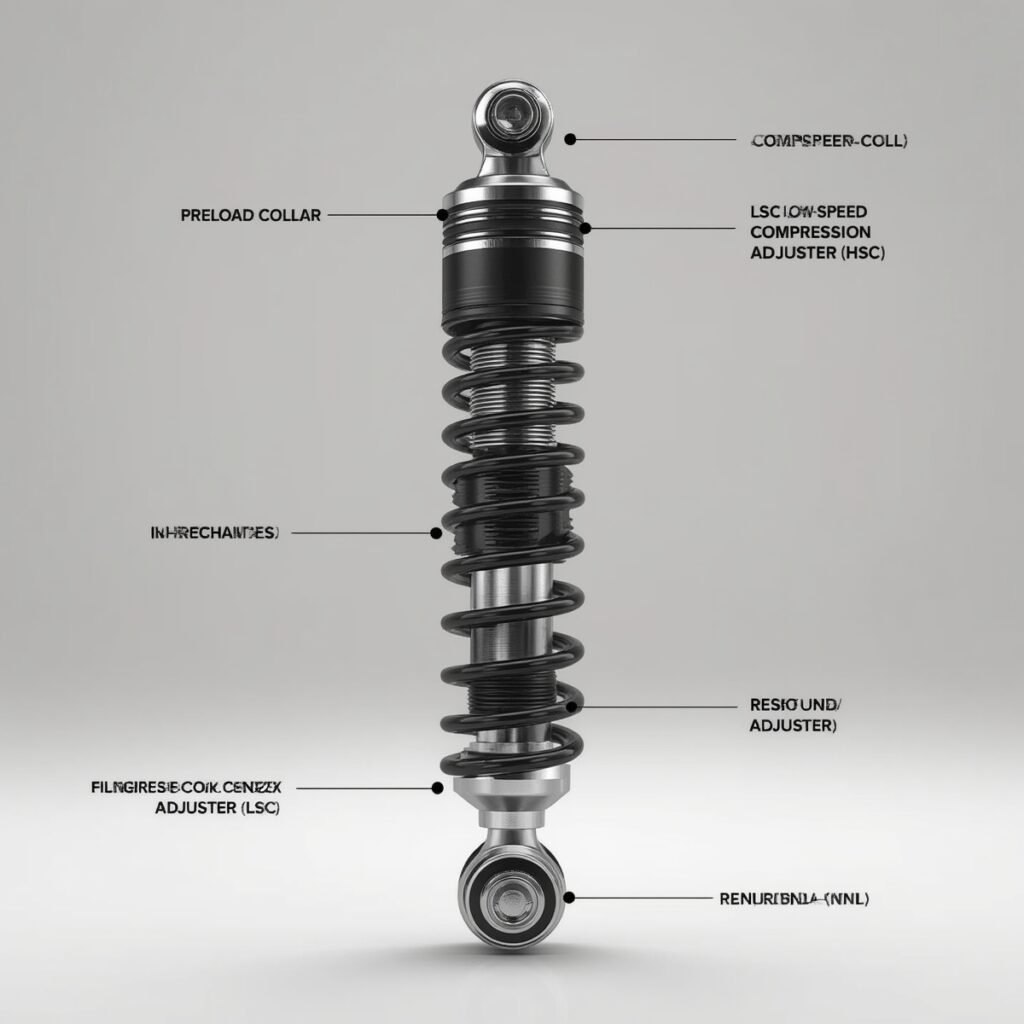 UTV shock adjustment points
