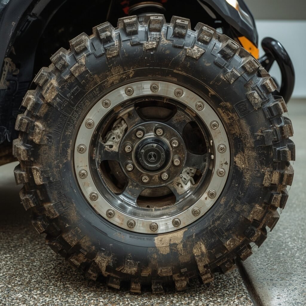 UTV tire with beadlock wheel for sand riding
