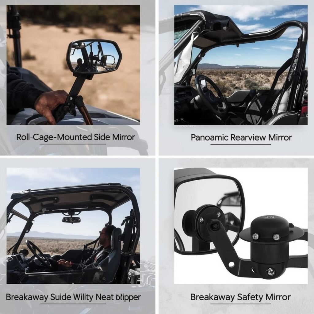 Different types of UTV mirrors for road use