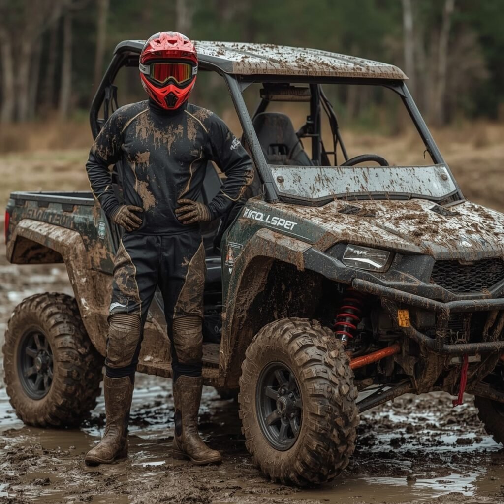 UTV rider in full protective gear