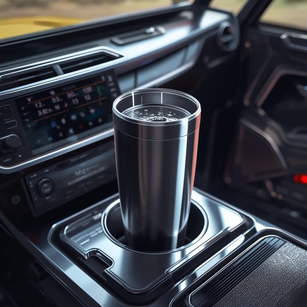 Insulated UTV cup holder.