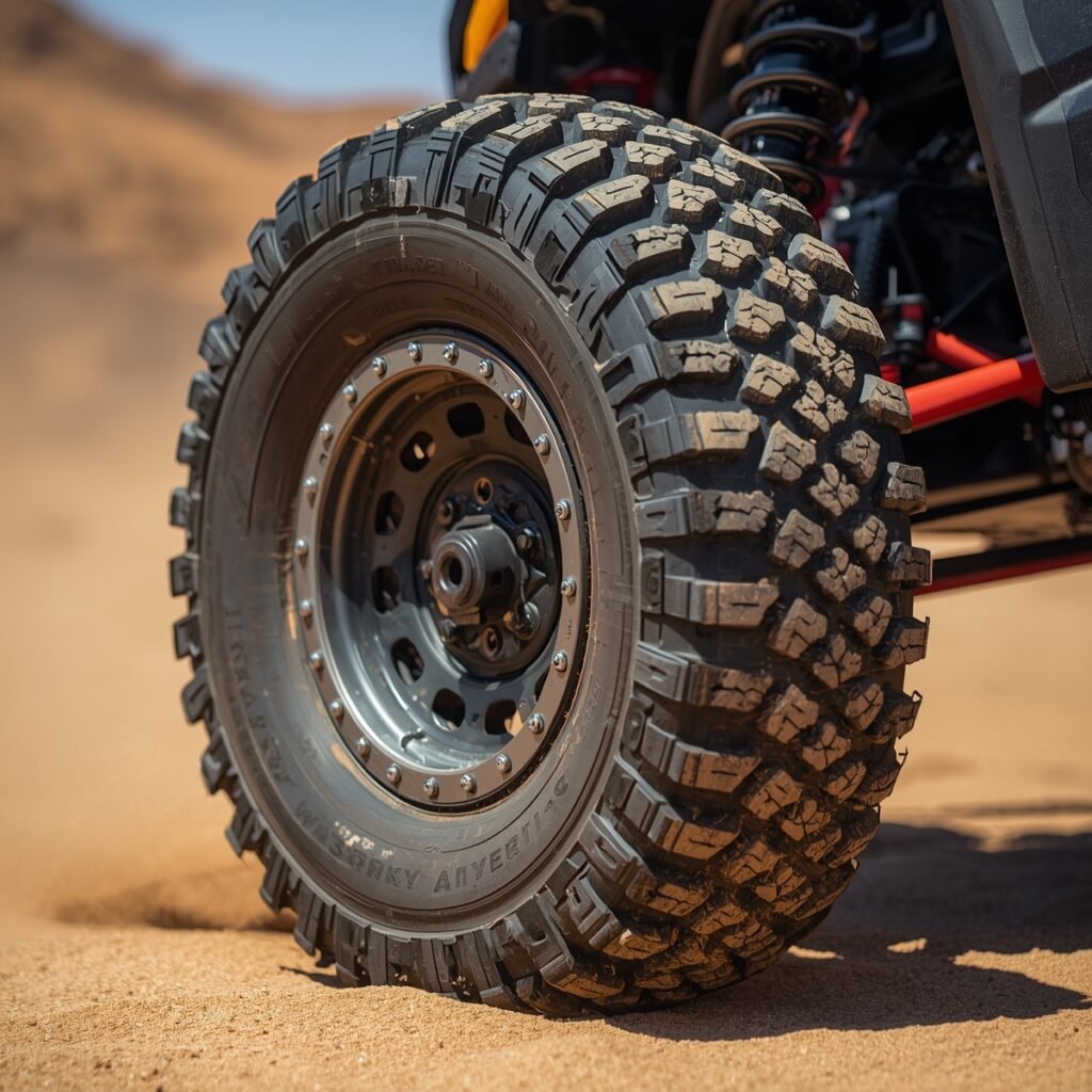 UTV desert tires and beadlock wheels.