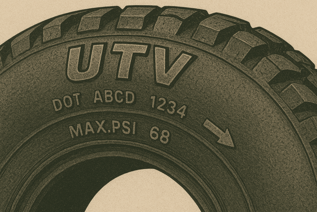 UTV tire sidewall markings explained.
