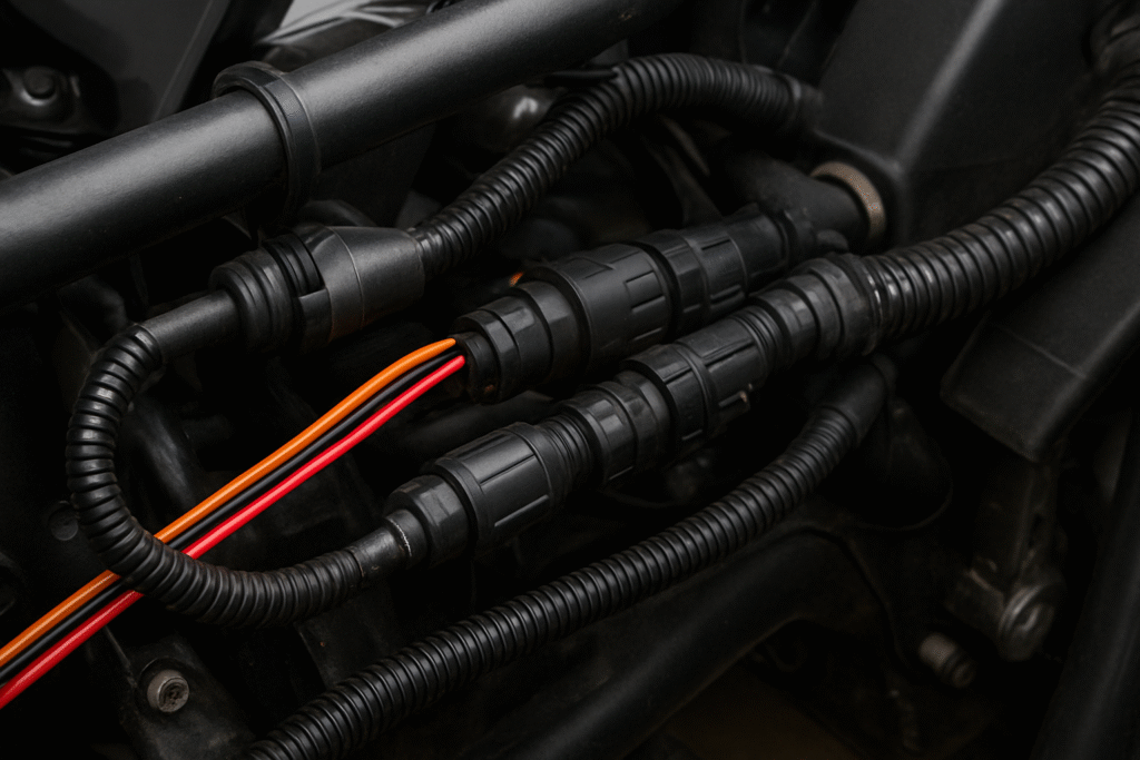 Proper UTV audio system wiring and wire management.