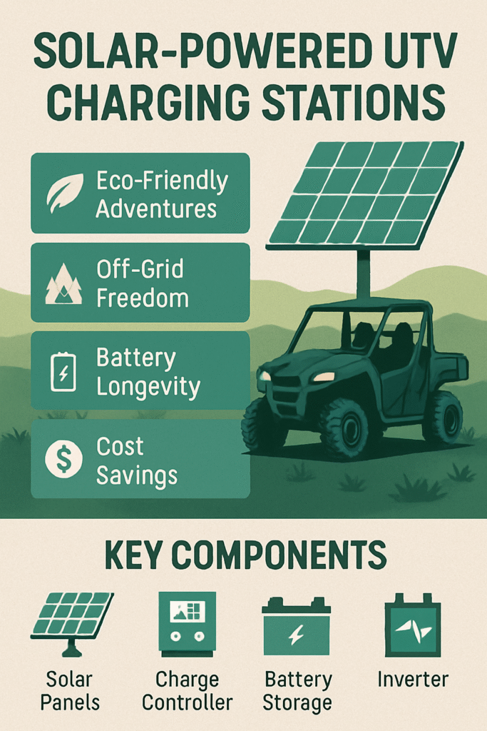 solar-powered UTV charging stations