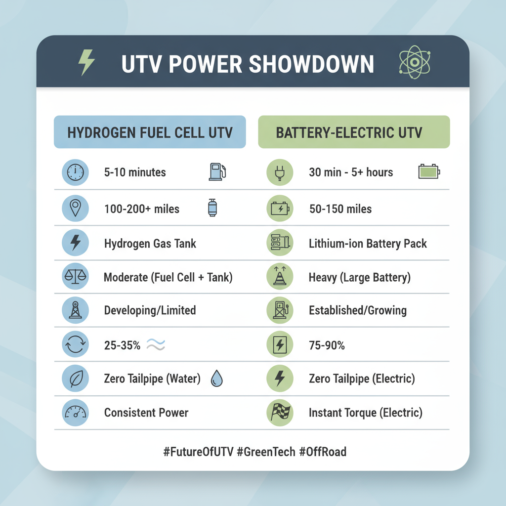 Explore the exciting world of hydrogen fuel cell UTVs! Discover how these innovative vehicles combine off-road adventure with zero-emission technology, featuring concepts from Lexus and Kia, and delve into their benefits and challenges. Utv power show down table 