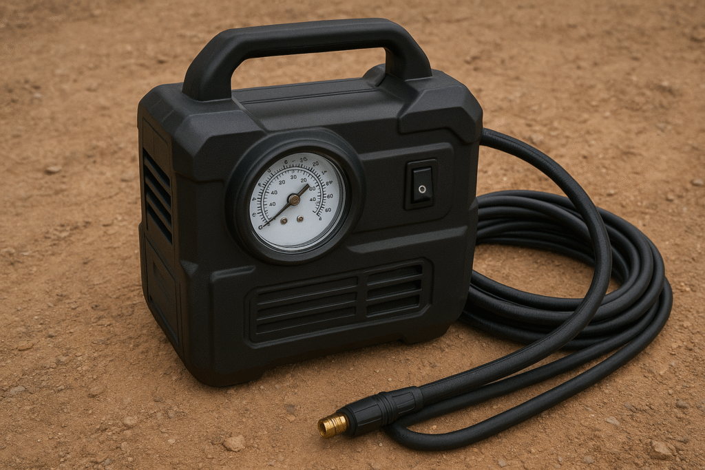 Compact off-road air compressor.