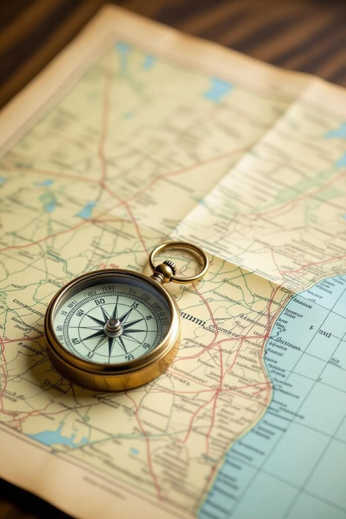 A paper map and compass for off-road navigation backup.