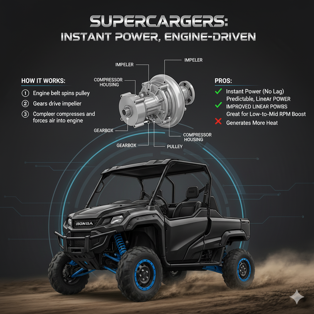 Unleashing the Beast: A Deep Dive into Honda Pioneer Forced Induction Kits

Discover the world of Honda Pioneer forced induction kits. Explore turbocharger and supercharger options, benefits, challenges, and alternatives to boost your UTV's performance.

Honda Pioneer forced induction kits