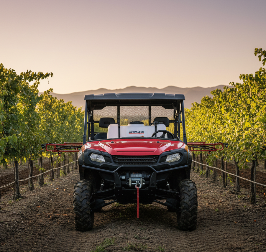 The ultimate Honda Pioneer vineyard management setup.