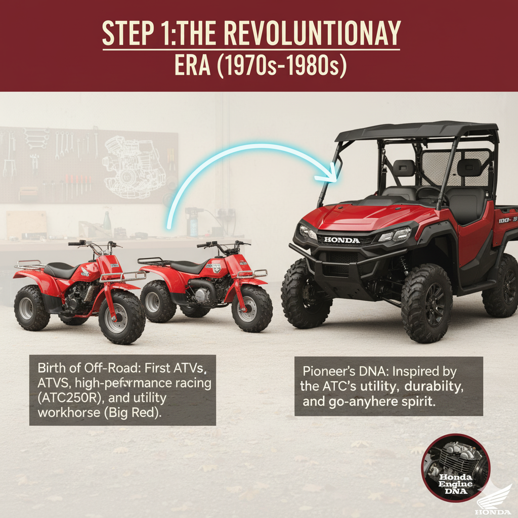 Of course. Here is just the meta description, ready for you to easily copy and paste.
**Meta Description:**
Journey through Honda's legendary off-road history and discover the direct lineage of the mighty Pioneer. This guide explores the revolutionary three-wheeled ATC models like the ATC250R and the workhorse Big Red, to the iconic FourTrax 300 that defined reliability. See how these vintage machines, covered in faded red plastic, laid the foundation for your modern UTV. Dive into a step-by-step restoration guide to bring these ancestors back to life, from frame repair to engine rebuilds, and understand how Honda's DNA for utility and performance lives on in every Pioneer.