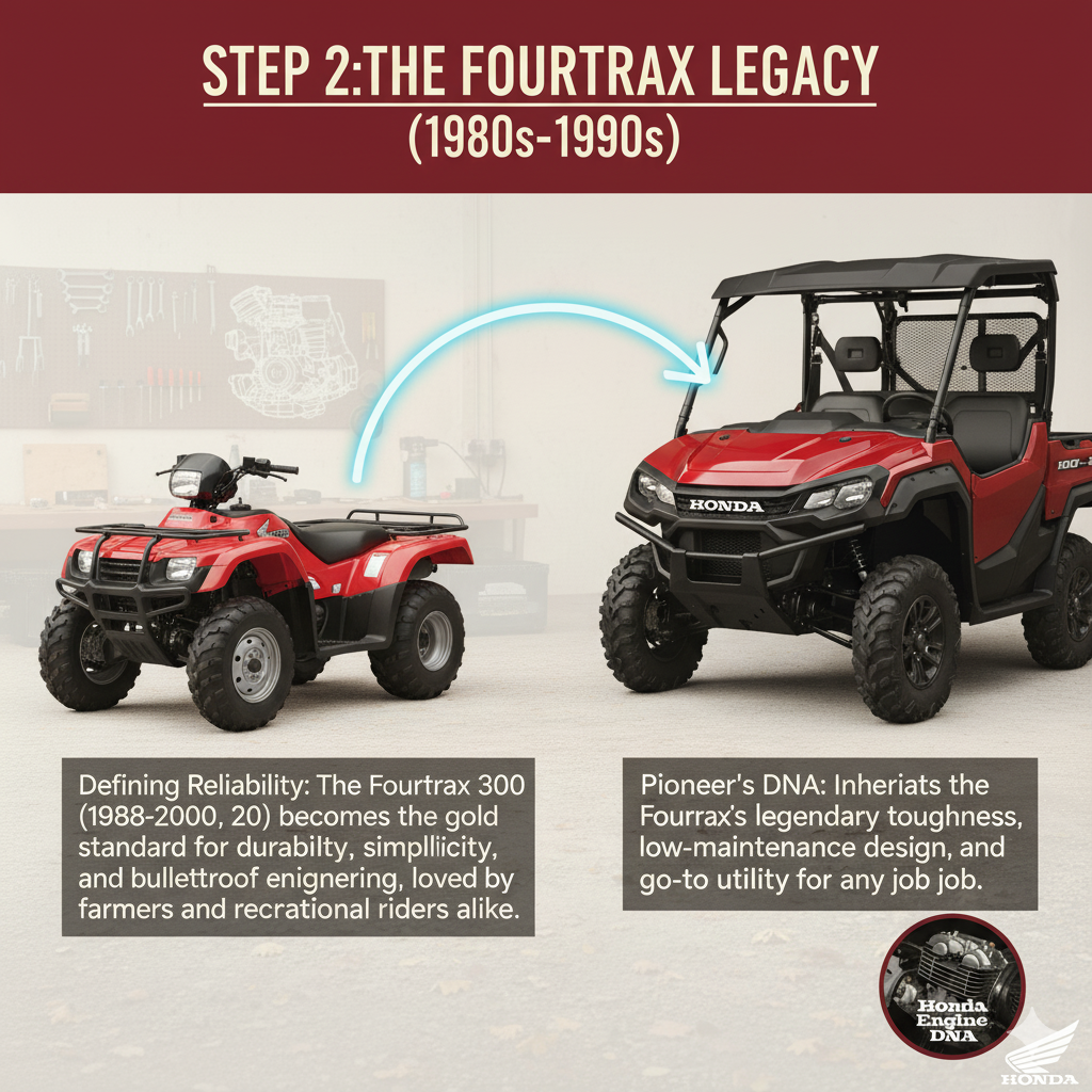 Of course. Here is just the meta description, ready for you to easily copy and paste.
**Meta Description:**
Journey through Honda's legendary off-road history and discover the direct lineage of the mighty Pioneer. This guide explores the revolutionary three-wheeled ATC models like the ATC250R and the workhorse Big Red, to the iconic FourTrax 300 that defined reliability. See how these vintage machines, covered in faded red plastic, laid the foundation for your modern UTV. Dive into a step-by-step restoration guide to bring these ancestors back to life, from frame repair to engine rebuilds, and understand how Honda's DNA for utility and performance lives on in every Pioneer.
