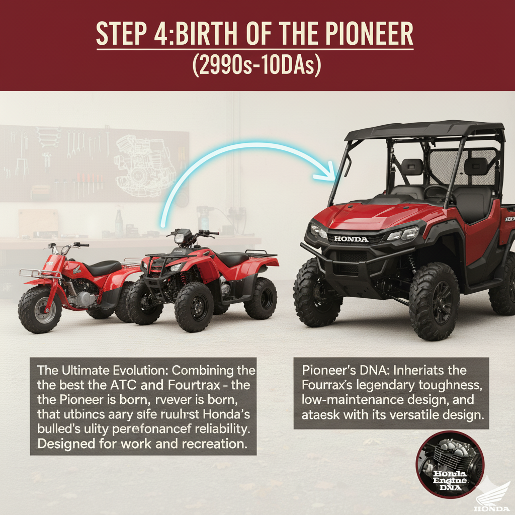 Of course. Here is just the meta description, ready for you to easily copy and paste.
**Meta Description:**
Journey through Honda's legendary off-road history and discover the direct lineage of the mighty Pioneer. This guide explores the revolutionary three-wheeled ATC models like the ATC250R and the workhorse Big Red, to the iconic FourTrax 300 that defined reliability. See how these vintage machines, covered in faded red plastic, laid the foundation for your modern UTV. Dive into a step-by-step restoration guide to bring these ancestors back to life, from frame repair to engine rebuilds, and understand how Honda's DNA for utility and performance lives on in every Pioneer.