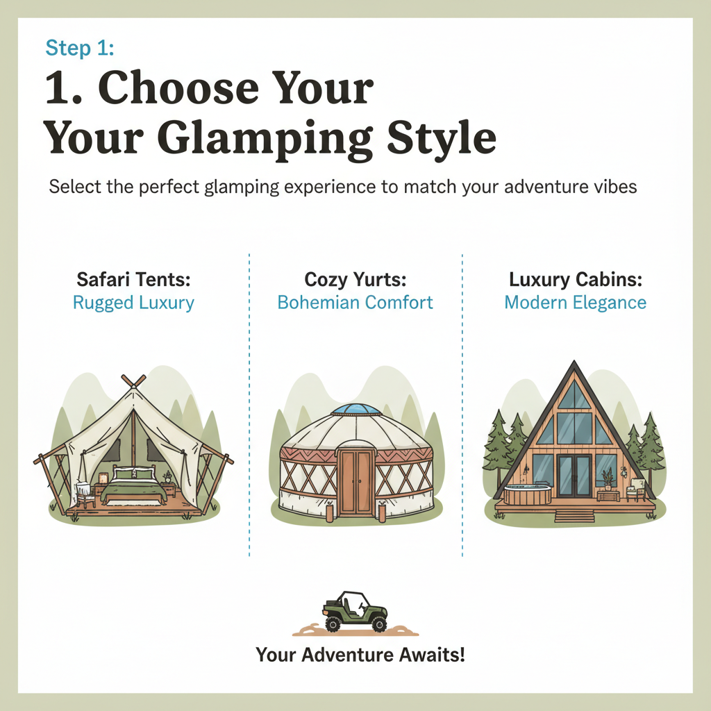 UTV glamping accommodations