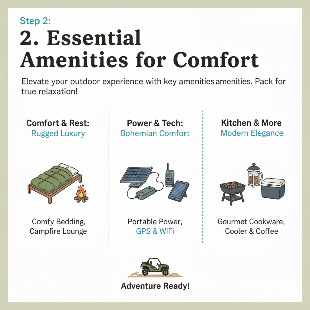 UTV glamping accommodations