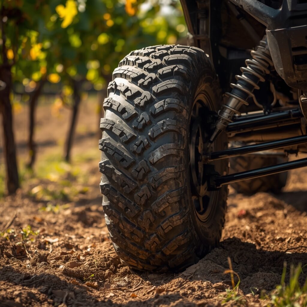Best UTV tires for vineyard terrain and soft soil.