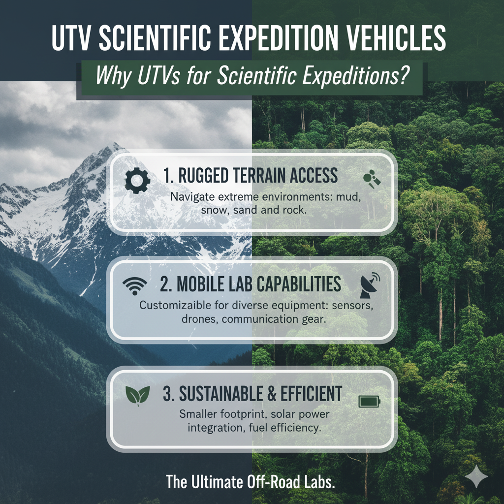 UTV scientific expedition vehicles