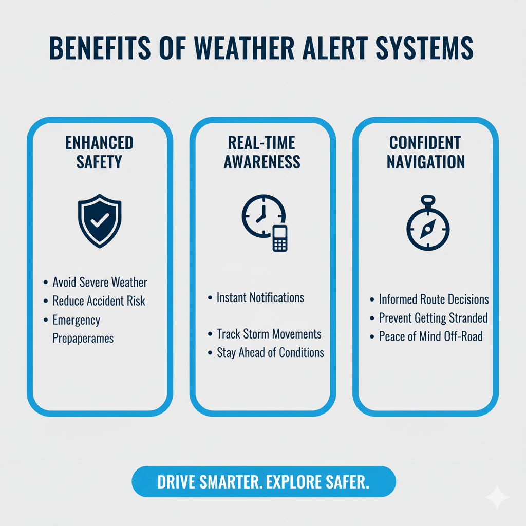 Weather alert systems for off-road