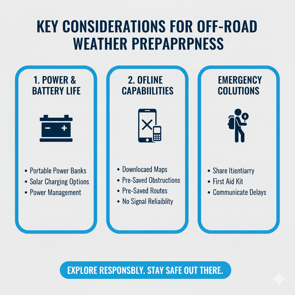 Weather alert systems for off-road