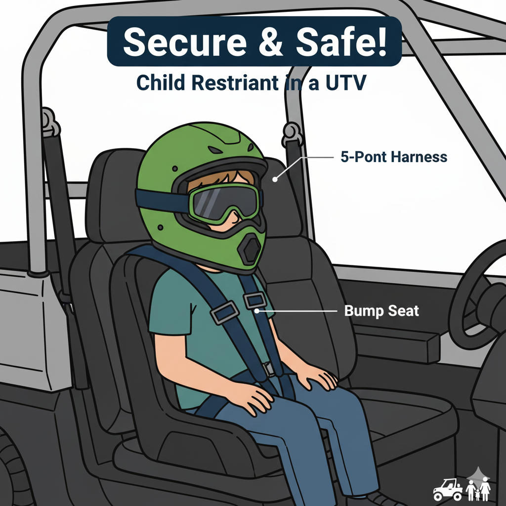 Essential safety setup for family UTV adventure planning with young children.