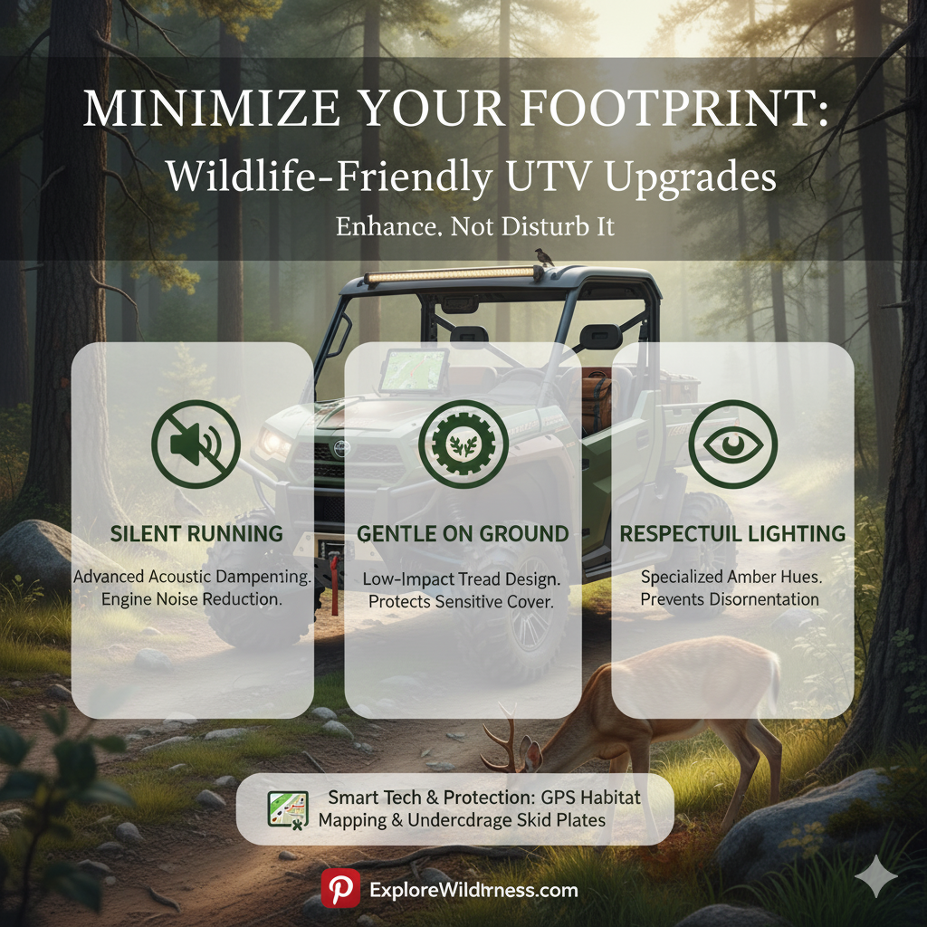Transform your UTV into a silent, respectful partner in wilderness exploration with this in-depth 2000-word guide to wildlife-friendly modifications. Discover how to minimize your ecological footprint through strategic upgrades, including advanced acoustic dampening materials that reduce engine noise to a whisper, specialized lighting systems that prevent wildlife disorientation, and low-impact tire designs that protect sensitive ground cover. We explore the science behind animal behavior and vehicle disturbance, detailing modifications like undercarriage skid plates to prevent fluid leaks and GPS systems pre-loaded with sensitive habitat maps. Learn how to equip your side-by-side for coexistence, ensuring that your adventure enhances, rather than detracts from, the natural environment, making every ride a responsible journey into the wild