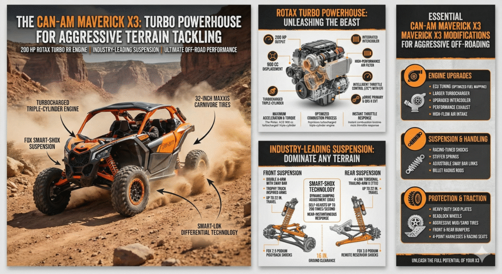 Can-Am Maverick X3: Turbo Powerhouse for Aggressive Terrain Tackling