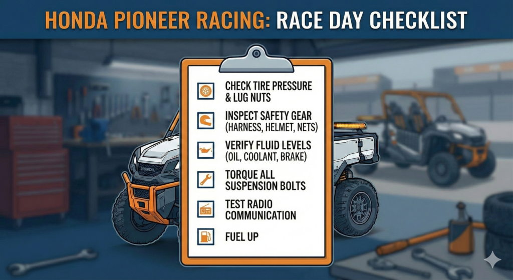 Honda Pioneer racing series preparation