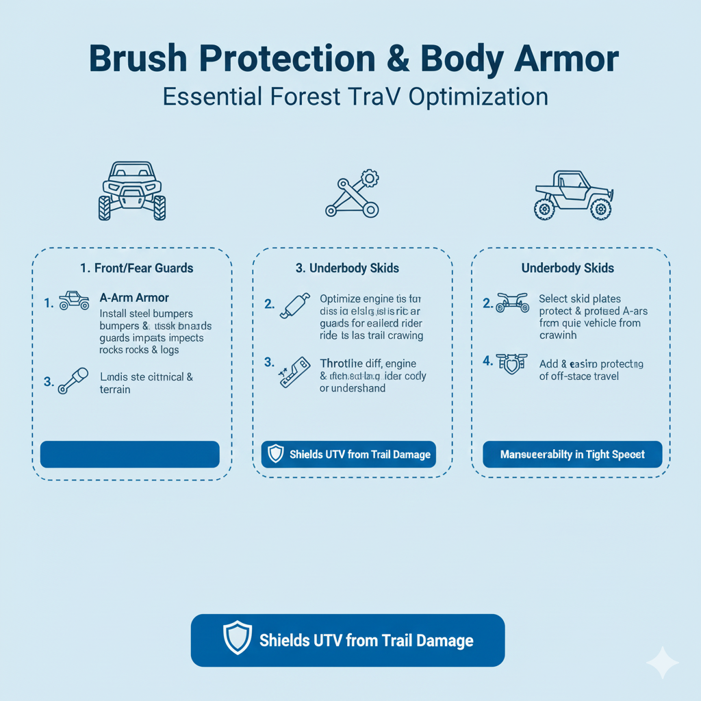 title: Navigating the Green Tunnel: Essential Forest Trail UTV Optimization Meta Description: Optimize your UTV for the tight, technical demands of forest trail riding. Discover essential modifications for brush protection, low-end torque, noise reduction, and narrow trail navigation.