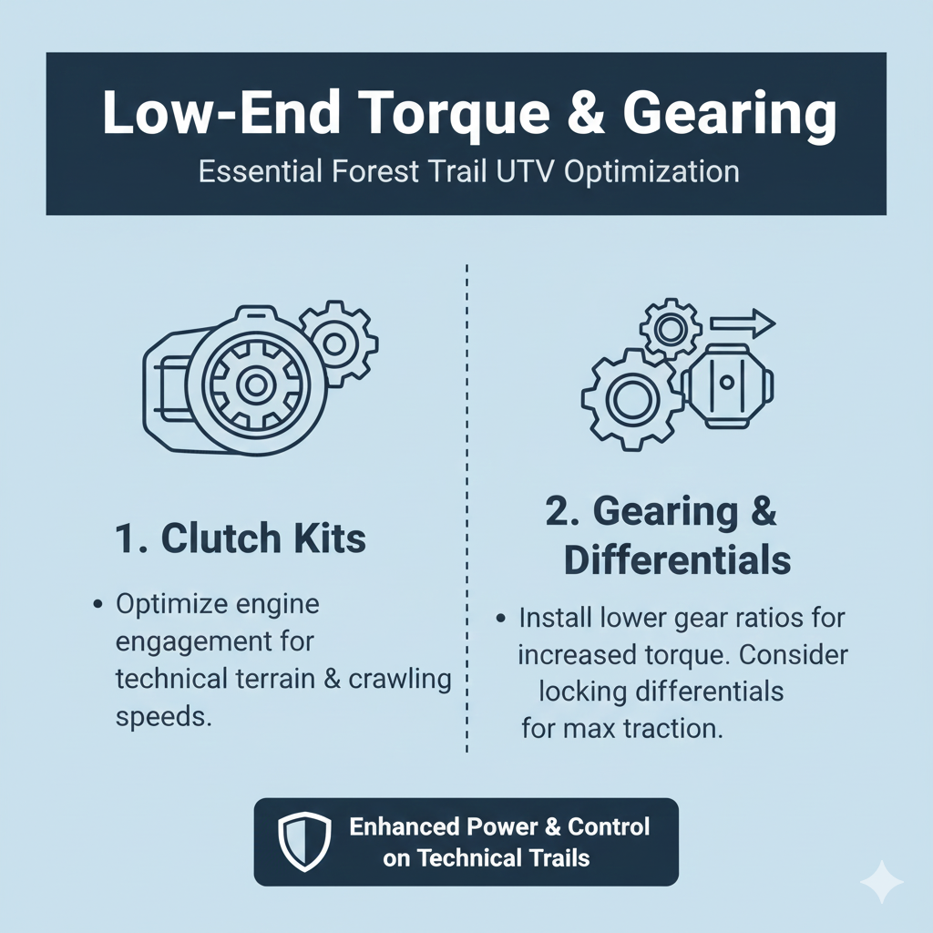 title: Navigating the Green Tunnel: Essential Forest Trail UTV Optimization Meta Description: Optimize your UTV for the tight, technical demands of forest trail riding. Discover essential modifications for brush protection, low-end torque, noise reduction, and narrow trail navigation.