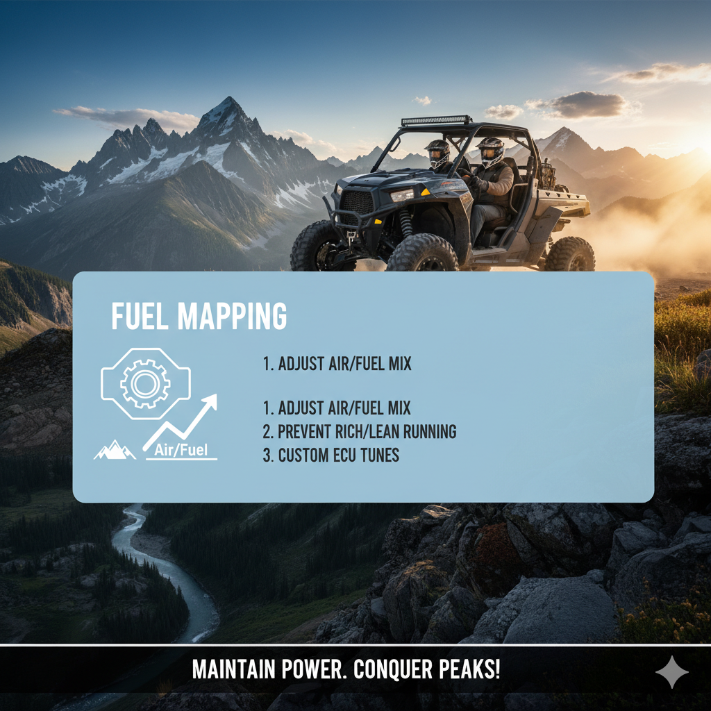 Title: Conquering the Peaks: Essential High-Altitude UTV Performance Adjustments Meta Description: Don't let thin air steal your power! Learn the essential high-altitude performance adjustments for your UTV, including clutch tuning, fuel mapping, and turbocharging to maintain peak performance above 5,000 feet.