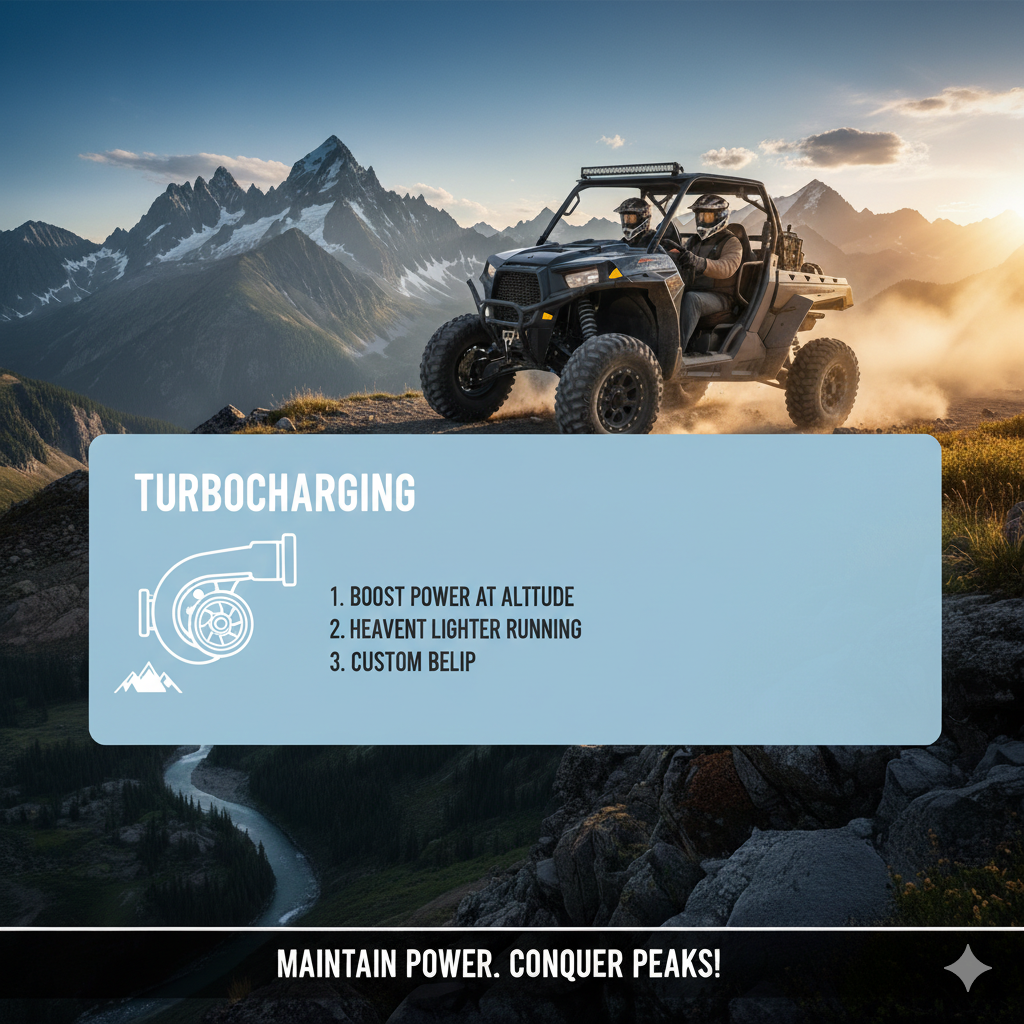 Title: Conquering the Peaks: Essential High-Altitude UTV Performance Adjustments Meta Description: Don't let thin air steal your power! Learn the essential high-altitude performance adjustments for your UTV, including clutch tuning, fuel mapping, and turbocharging to maintain peak performance above 5,000 feet.