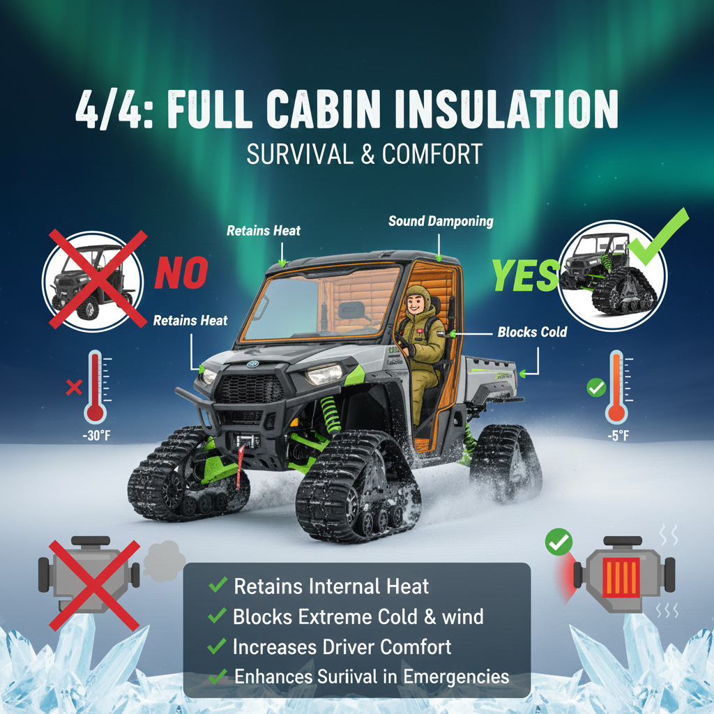 Title: Ice and Iron: Essential Arctic UTV Preparation Techniques Meta Description: Conquer the cold! Learn the essential Arctic UTV preparation techniques for extreme winter conditions, including track systems, cold-weather fluids, engine pre-heating, and full cabin insulation for survival and performance. Focus Keyphrase: Arctic UTV preparation techniques