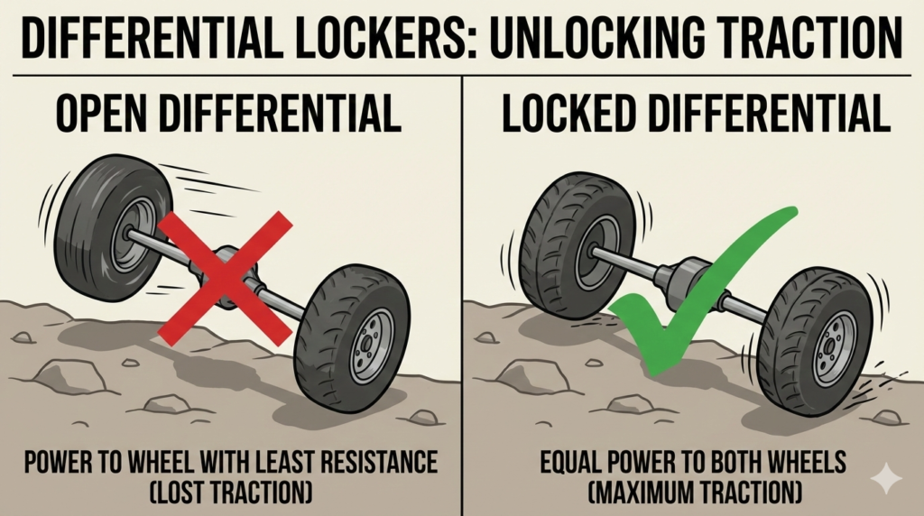 Title: The Rock Crawler's Edge: Your Ultimate ATV Setup Guide
Meta Description: Master the art of ATV rock crawling with this comprehensive setup guide. Learn about low-range gearing, differential lockers, sticky tires, and essential chassis protection for extreme terrain.
Tags: ATV, Rock Crawling, Setup Guide, Differential Lockers, Low Range Gearing, Sticky Tires, Suspension Articulation, Chassis Protection, Off-Road, Extreme Terrain
Key phrase : ATV rock crawler setup guide