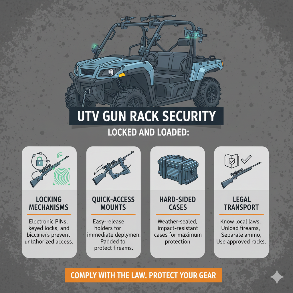 UTV Gun Rack Security Locked and Loaded: