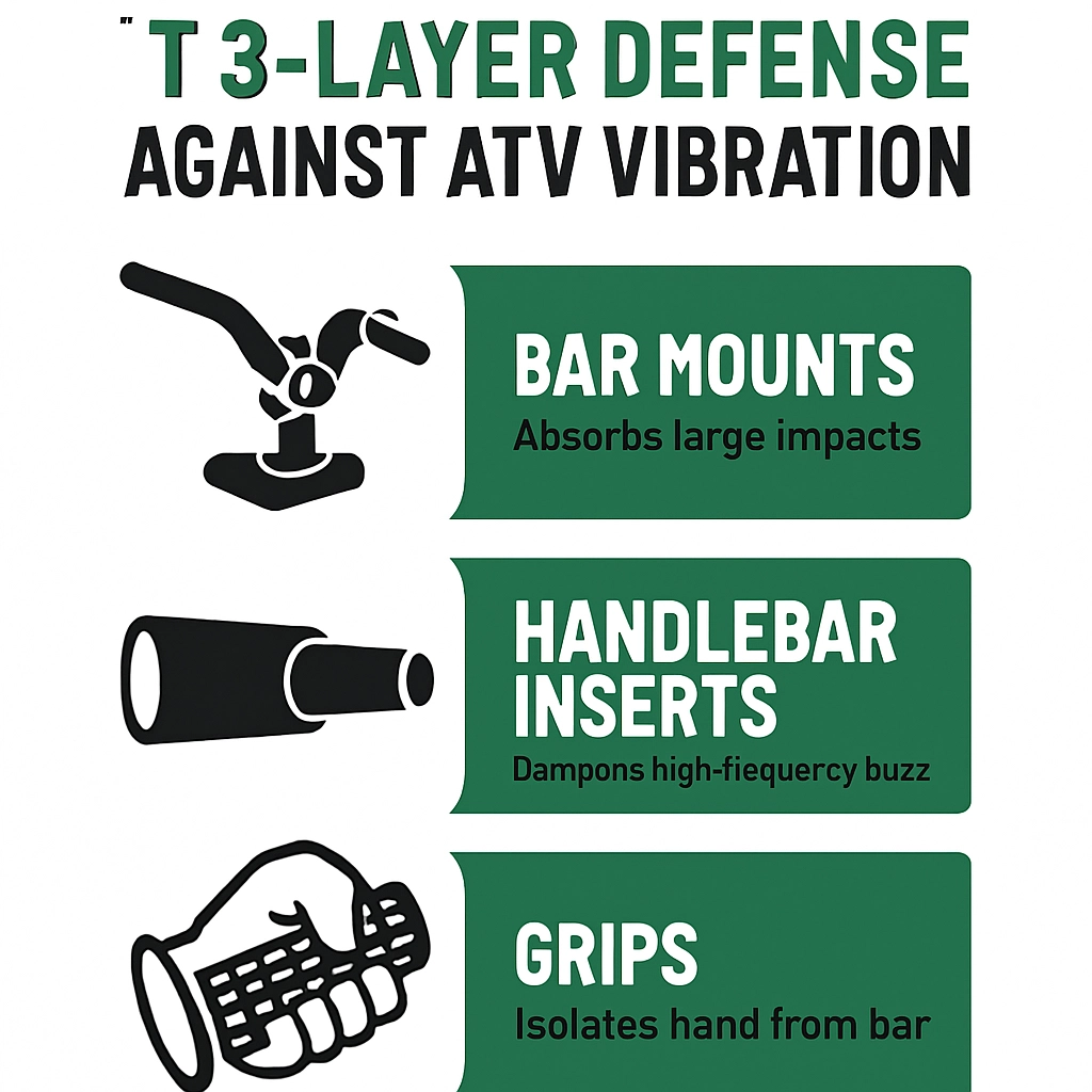 Title: The Silent Killer: Mastering ATV Anti-Vibration Handlebar Technology Meta Description: Eliminate arm pump and hand numbness with the latest ATV anti-vibration handlebar technology. Learn about Flexx bars, dampening inserts, and grips to protect against Hand-Arm Vibration Syndrome (HAVS). Tags: ATV, Handlebar, Anti-Vibration, Flexx Bar, Bar Inserts, Grips, Arm Pump, HAVS, Hand Numbness, Vibration Dampening, Off-Road, Technology, Rider Fatigue, Ergonomics, Safety Key phrase : ATV anti-vibration handlebar technology