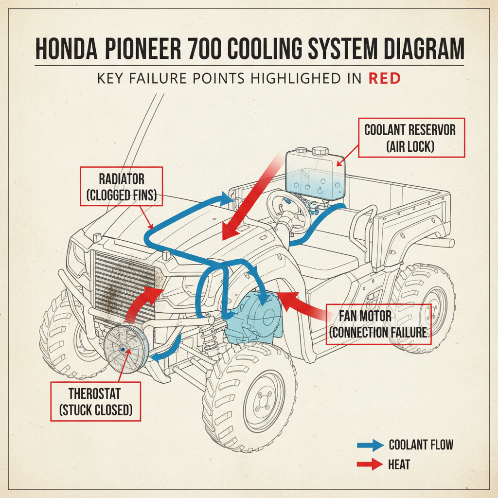  honda pioneer 700 overheating fix